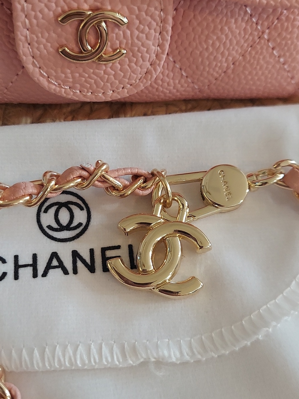 Chanel mini card holder with chain AUTHENTIC - Picture 2 of 6